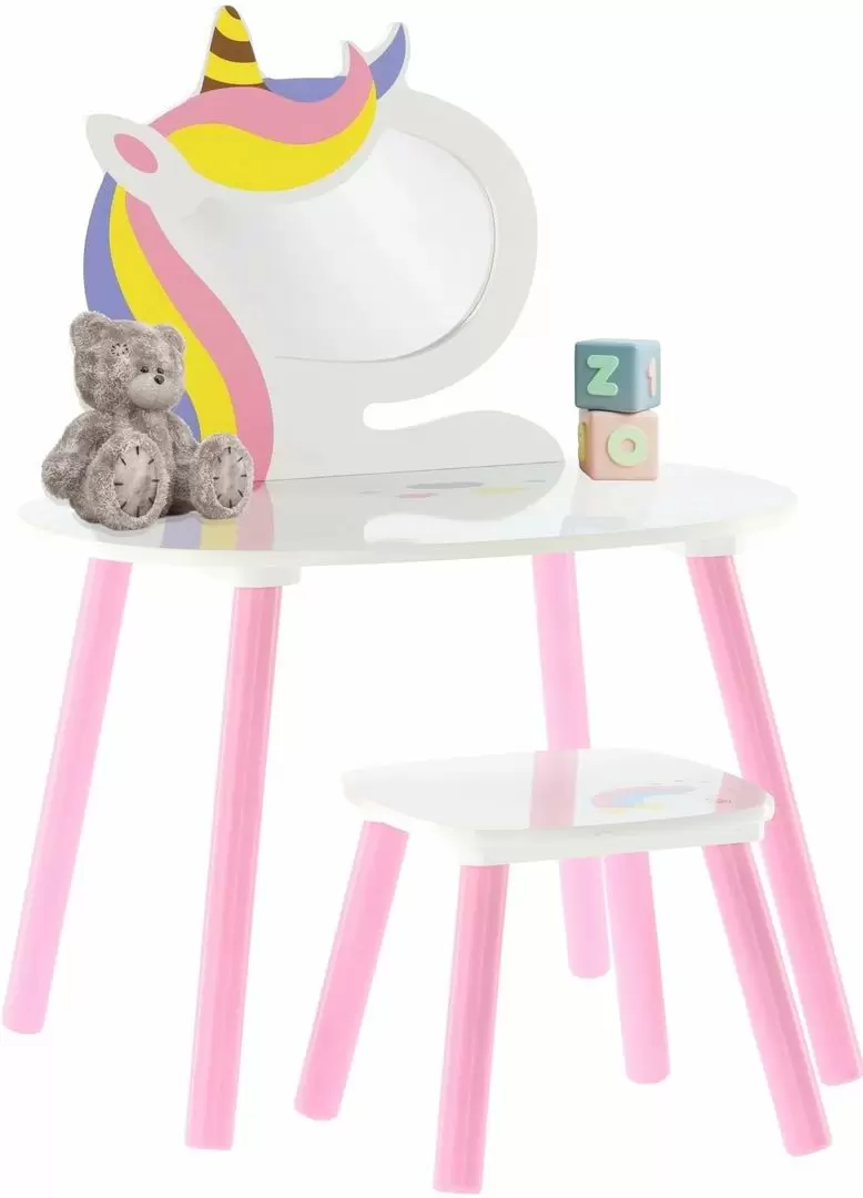 Детский туалетный столик Chomik PHO4621, белый/розовый
