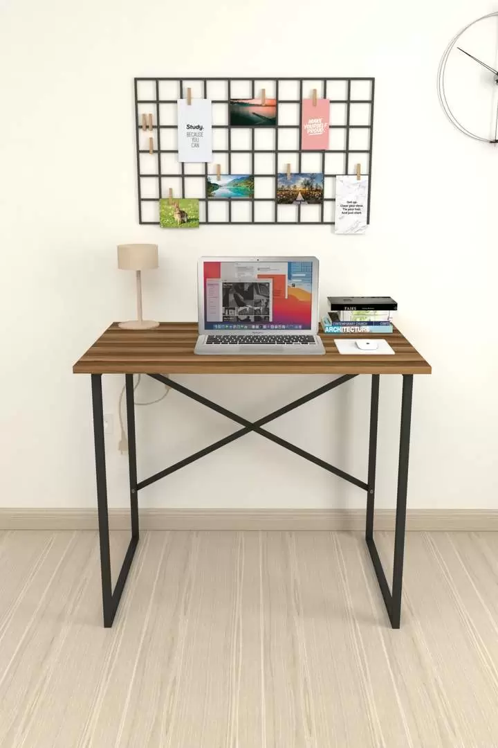 Masă de birou Fabulous 60x90cm, nuc/negru