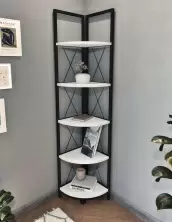 Стеллаж Fabulous 5 Shelves, белый/черный