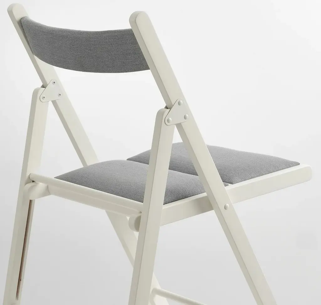 Стул IKEA Terje складной, белый/книса серый