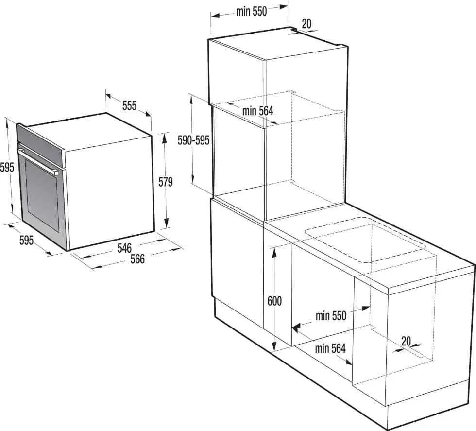 Электрический духовой шкаф Gorenje BOP798S54X, серебристый/черный
