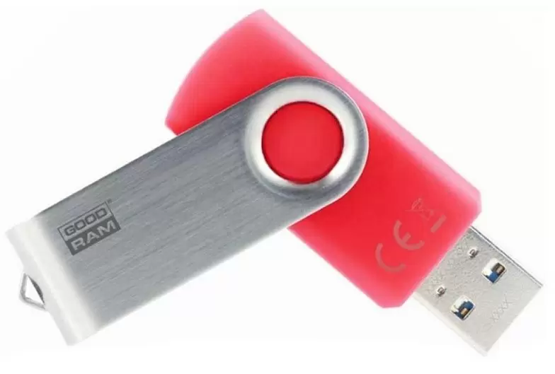 Flash USB Goodram UTS3 32GB, roșu/argintiu