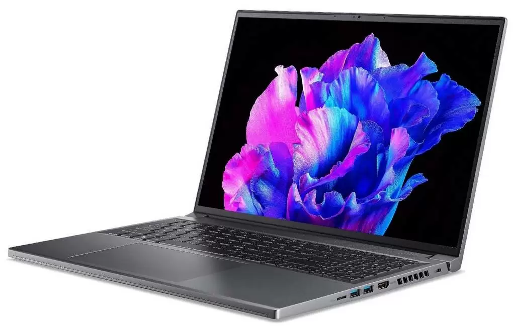 Ноутбук Acer Swift X 16 NX.KN8EU.001 (16.0"/3.2K/Ryzen 5 7640HS/16ГБ/512ГБ/GeForce RTX 3050 6ГБ GDDR6/W11H), серый