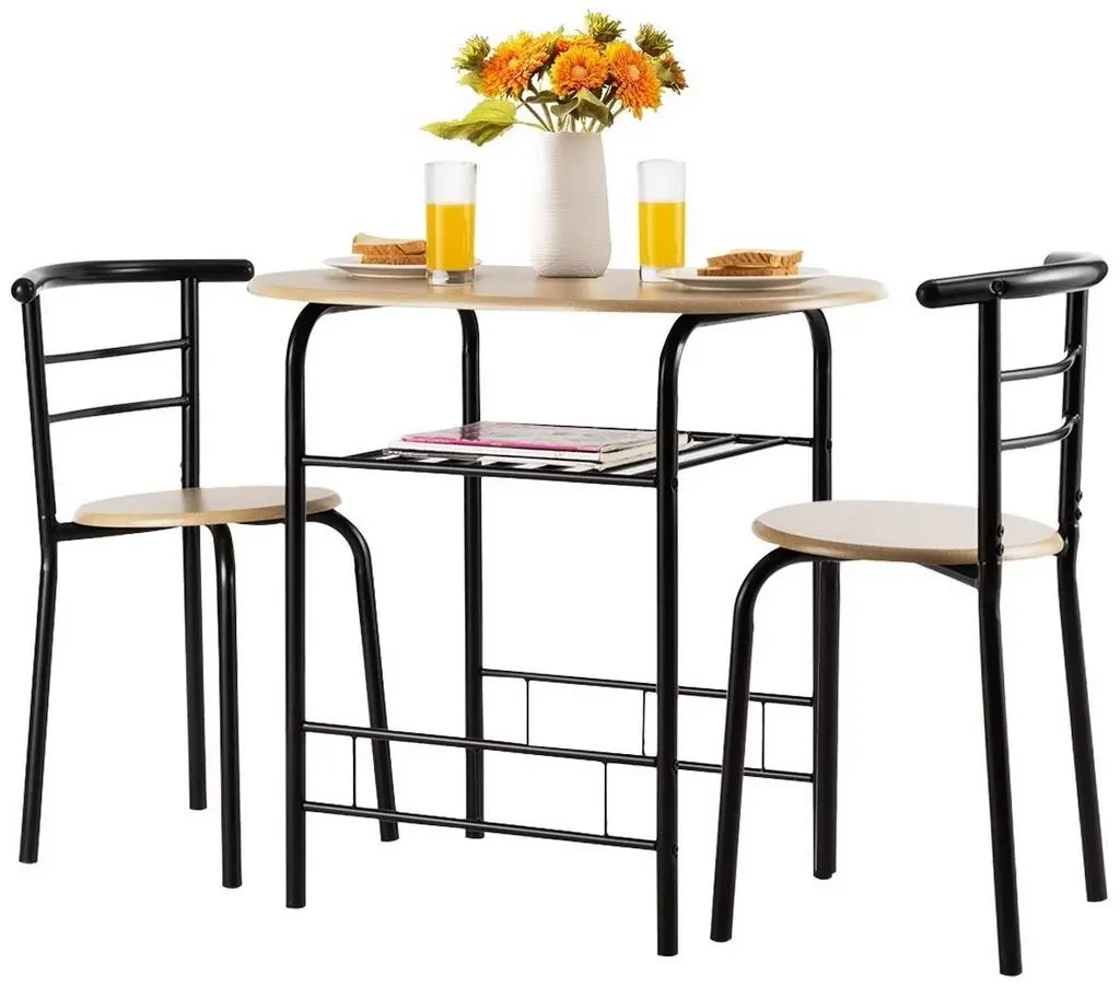 Set masă și scaune Costway HW54057NA, natural/negru