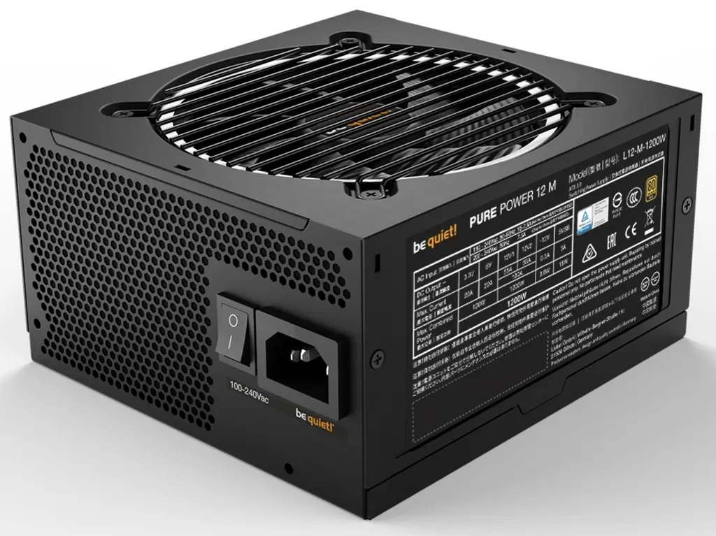Sursă de alimentare Be quiet Pure Power 12 M 1200W, negru pe tehnoparc.md Sursă de alimentare Be quiet Pure Power 12 M 1200W, negru