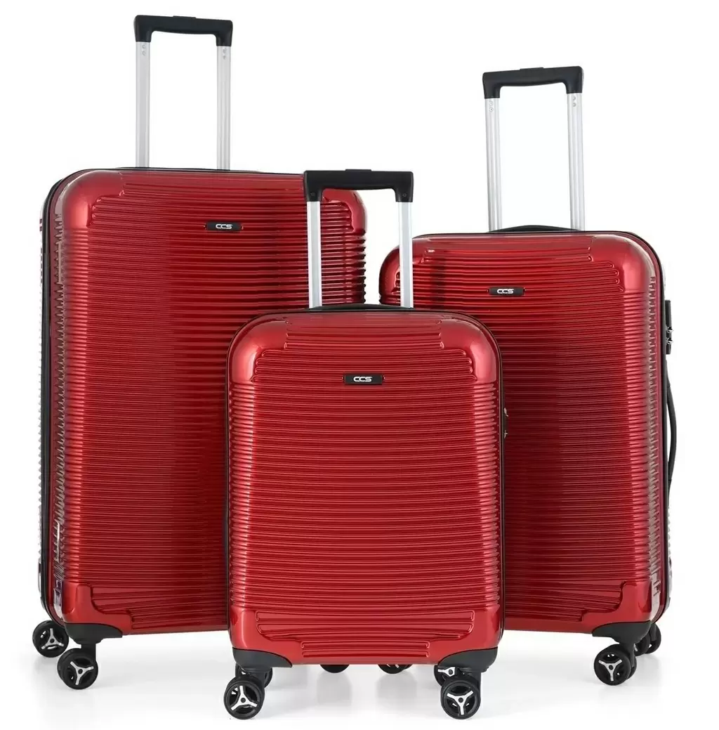 Комплект чемоданов CCS 5179 Set, бордовый
