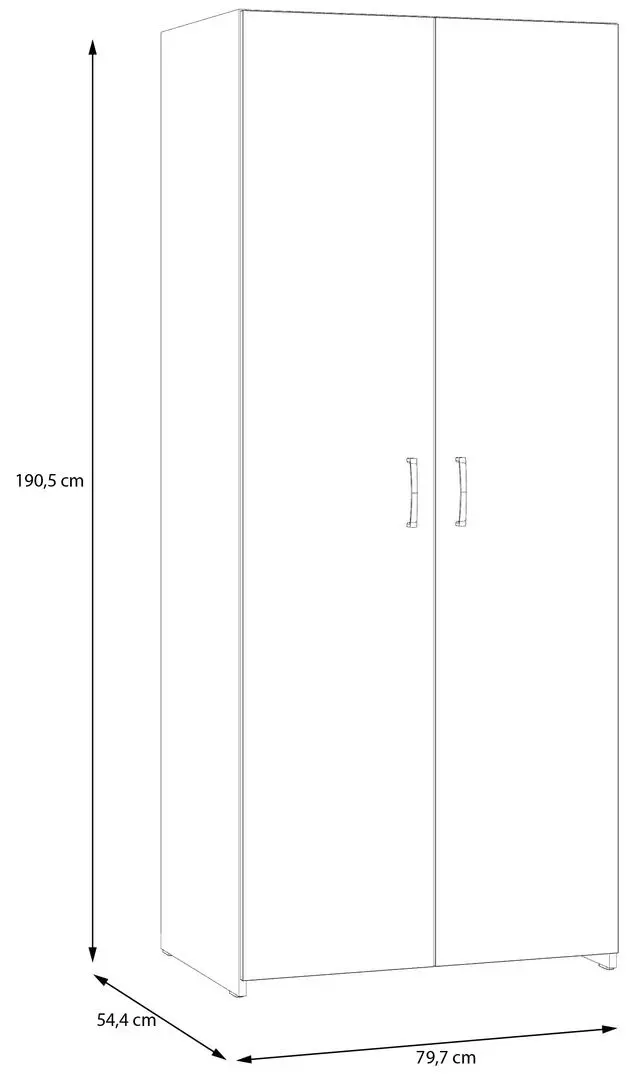 Dulap Fortuna Econobox 79x190cm, alb