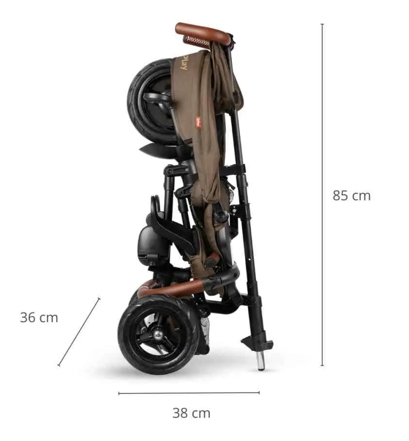 Bicicletă pentru copii Qplay Rito Deluxe, cafeniu