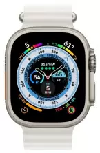 Smartwatch Apple Watch Ultra GPS + Cellular 49mm, carcasă din titan, curea Ocean white
