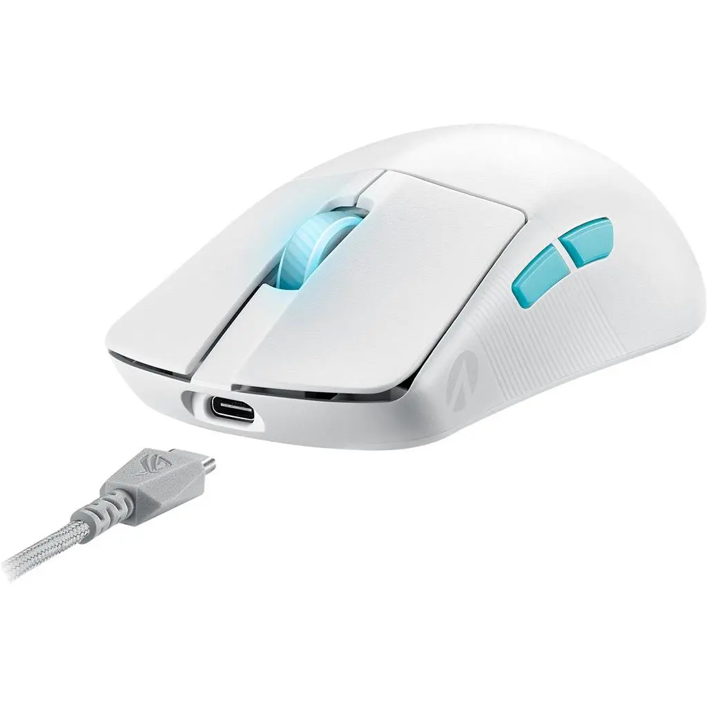 Mouse Asus ROG Harpe Ace Aim Lab Edition White, alb
