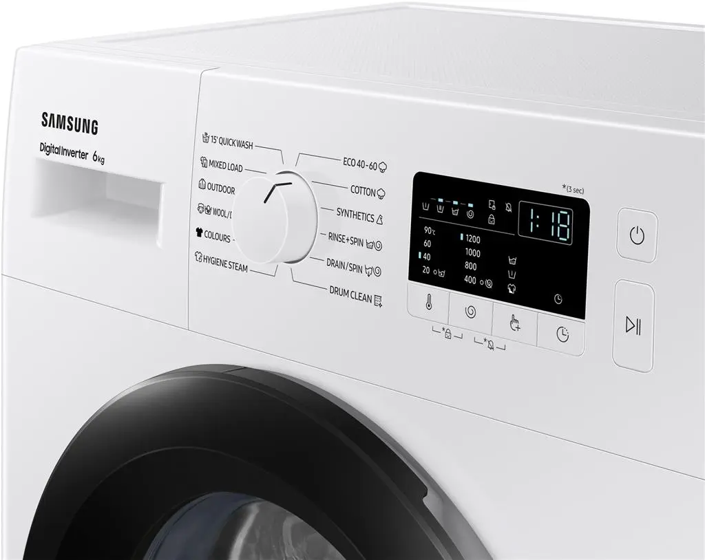Masina de spalat rufe Samsung WW60A3120BE, alb pe tehnoparc.md Masina de spalat rufe Samsung WW60A3120BE, alb