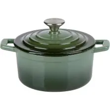 Oală Alpina Cast Iron Green, verde