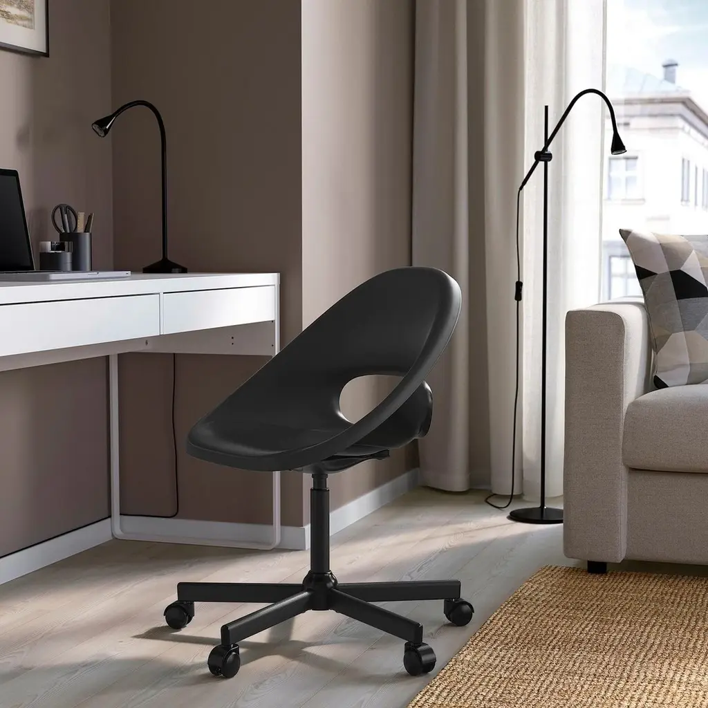Scaun de birou IKEA Eldberget/Malskar rotativ, negru
