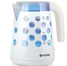 Электрочайник Vitek VT-7048, белый/голубой