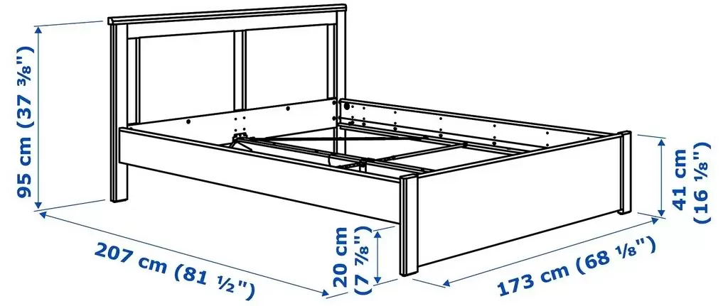 Pat IKEA Songesand Luroy 160x200cm, alb