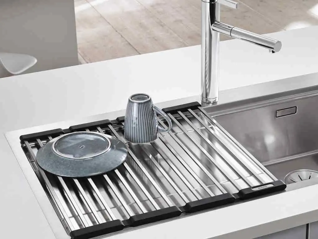 Grilaj pentru bucătărie Blanco 238482, crom/negru pe tehnoparc.md Grilaj pentru bucătărie Blanco 238482, crom/negru