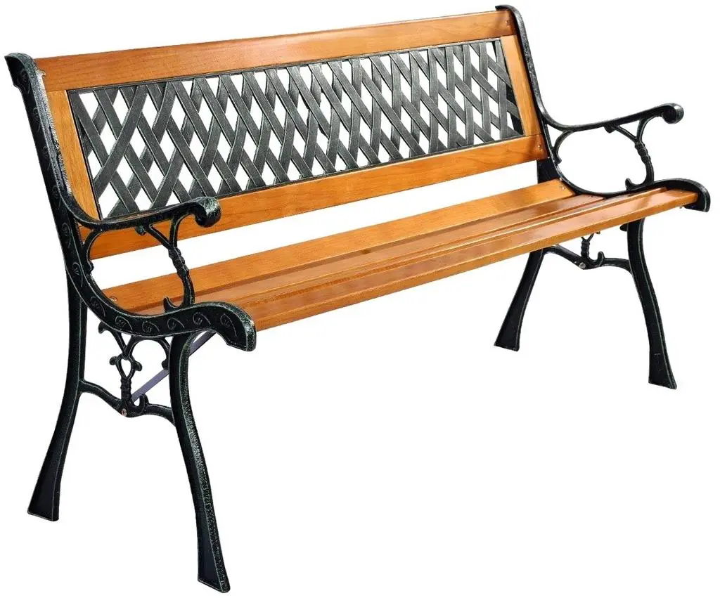 Bancă de grădină Costway OP70533, natural/negru pe tehnoparc.md Bancă de grădină Costway OP70533, natural/negru