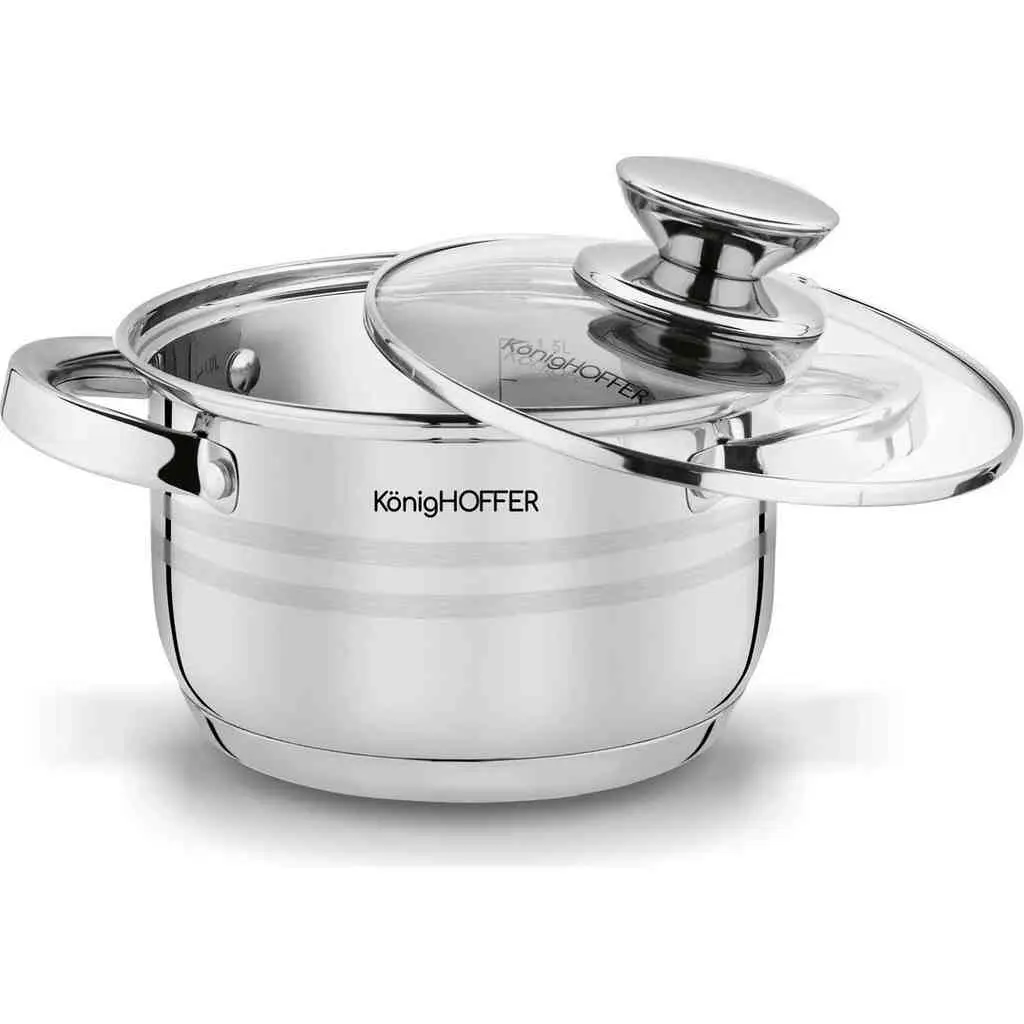 Set vase de gătit Konighoffer Bari Silver 8pcs, inox