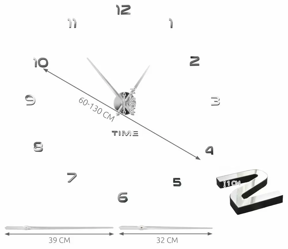 Настенные часы Ruhhy 22143, серебристый