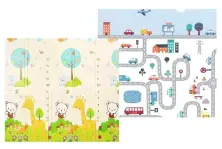 Игровой коврик 4Play Road/Animals 180x200x1.5cm, разноцветный