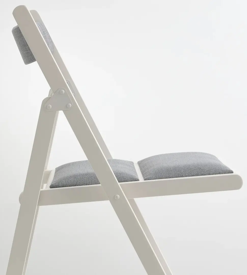Стул IKEA Terje складной, белый/книса серый