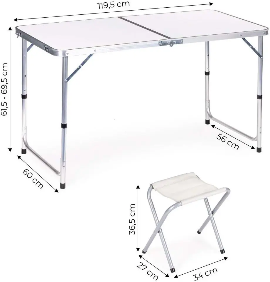 Set mobilă de grădină Modern Home HTA120R+4S, alb