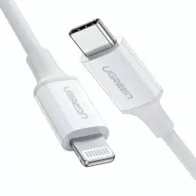 Cablu USB Ugreen USB-C to Lightning 1m, alb