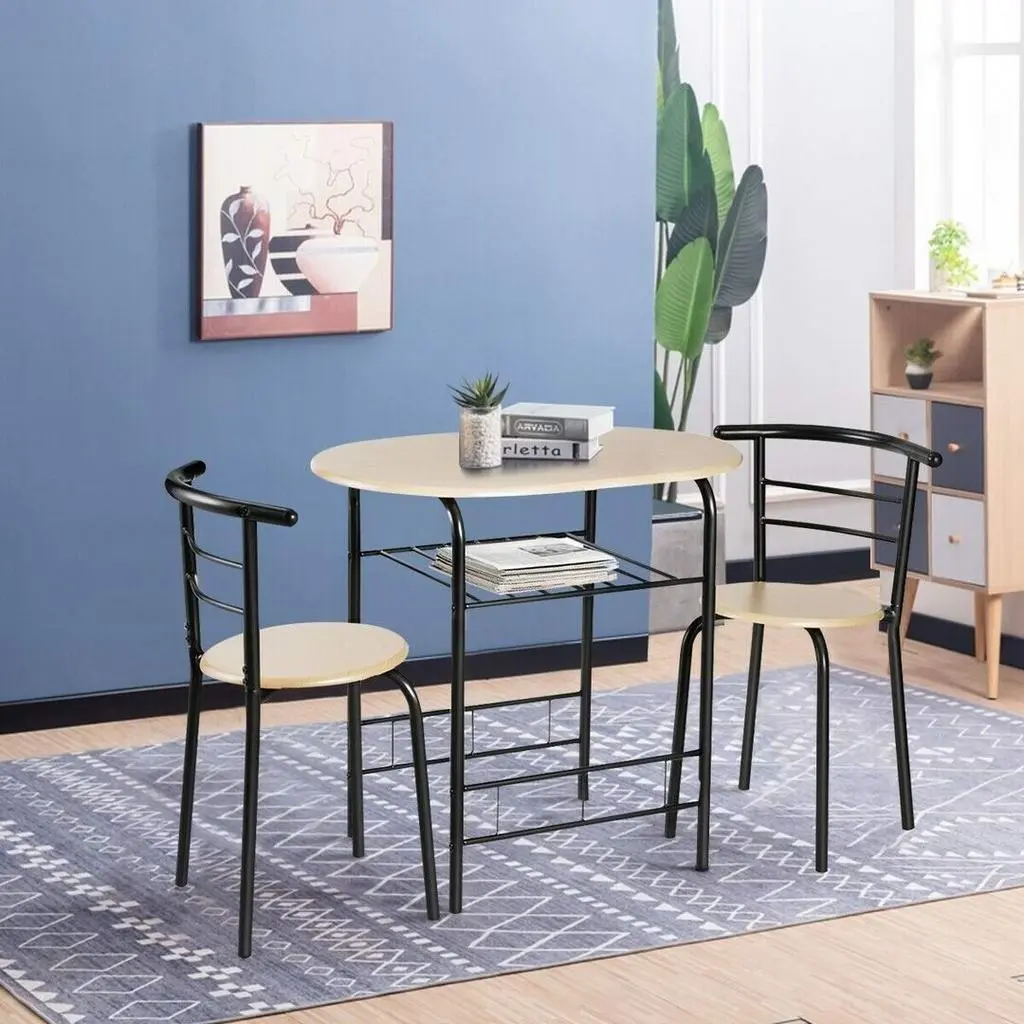 Set masă și scaune Costway HW54057NA, natural/negru