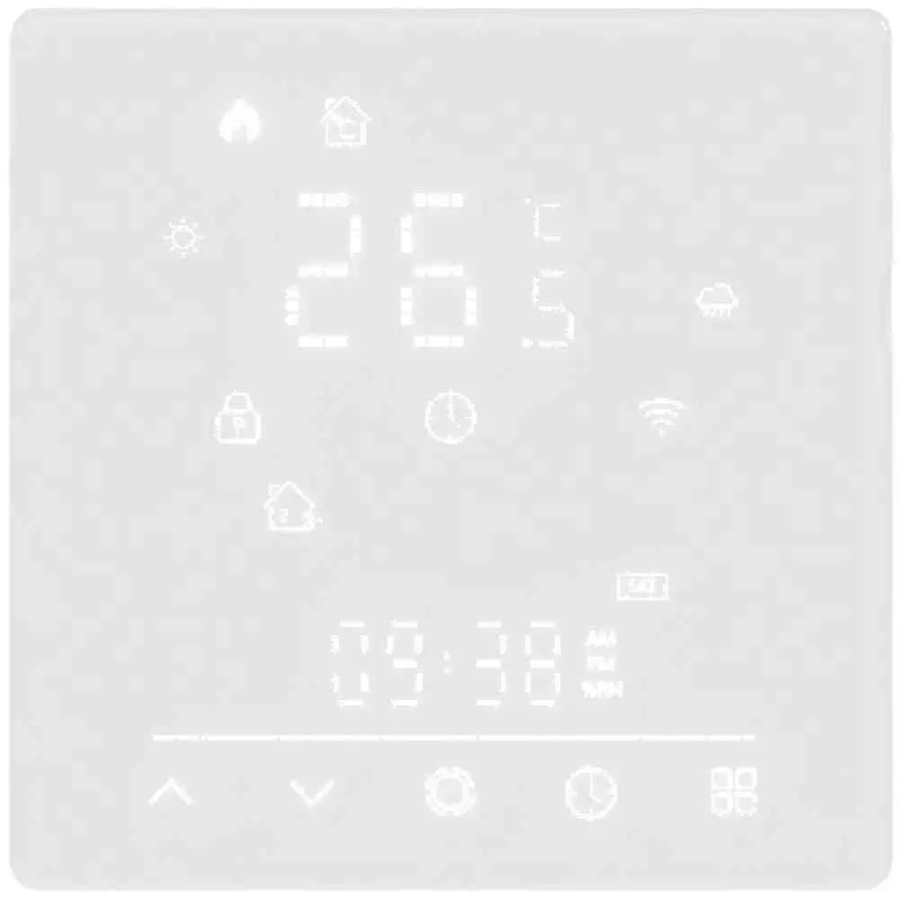 Termostat de cameră Moes MWHT-S02-GB-WH-MS, alb