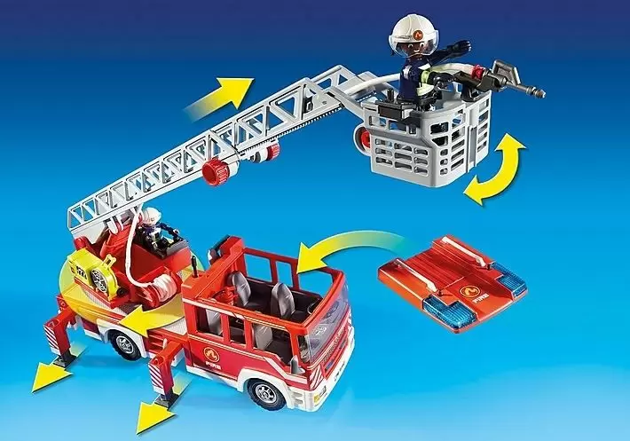 Set jucării Playmobil Fire Ladder Unit