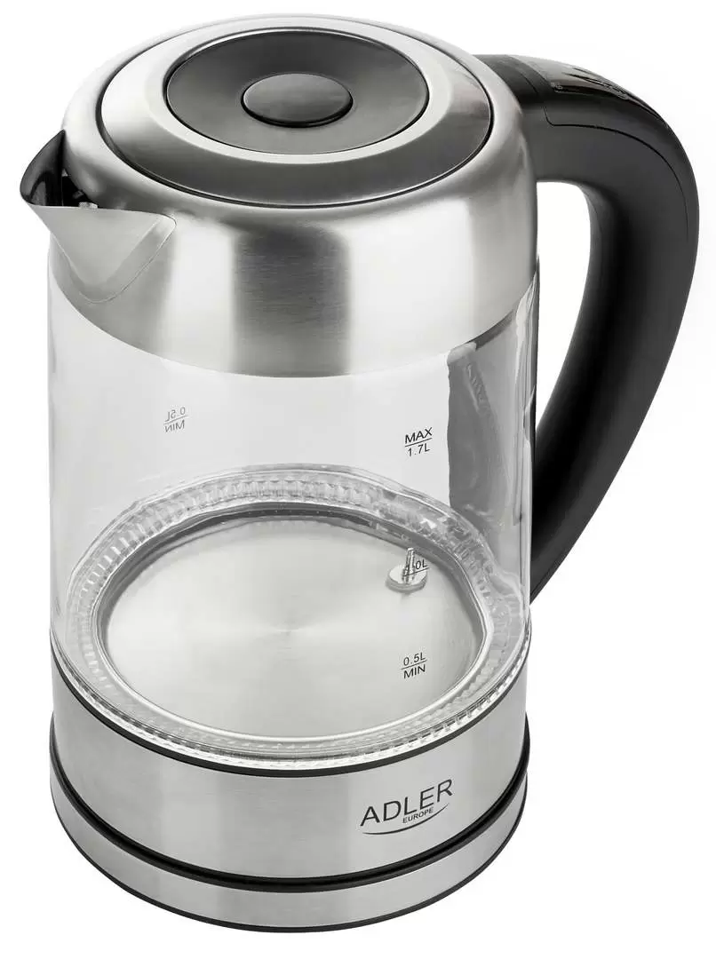 Fierbător de apă Adler AD-1247, negru/inox