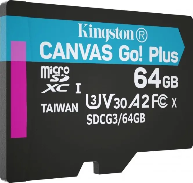 Карта памяти Kingston microSD Class10 UHS-I U3, 64GB