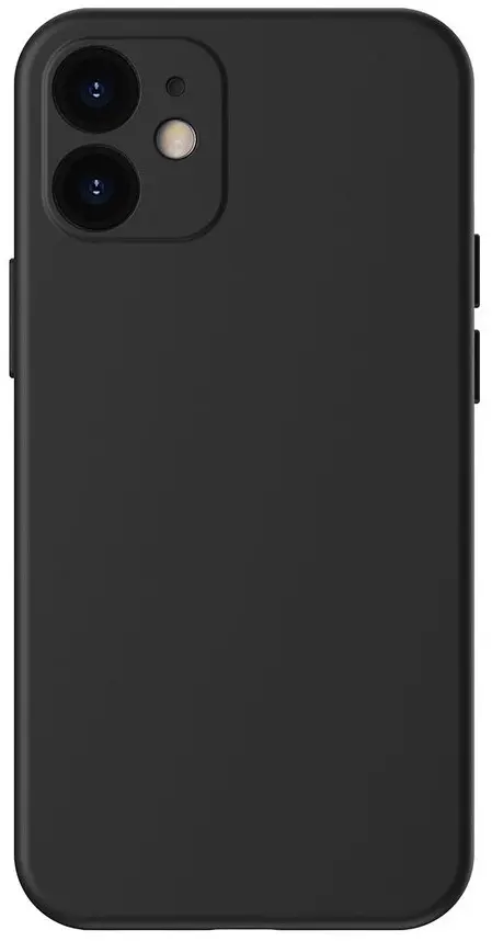 Чехол Baseus Liquid Silica Gel Protective Case For iPhone 12, черный