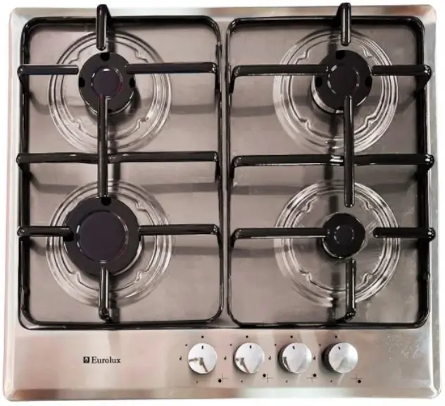 Газовая панель Eurolux HBKL64GIX, нержавеющая сталь