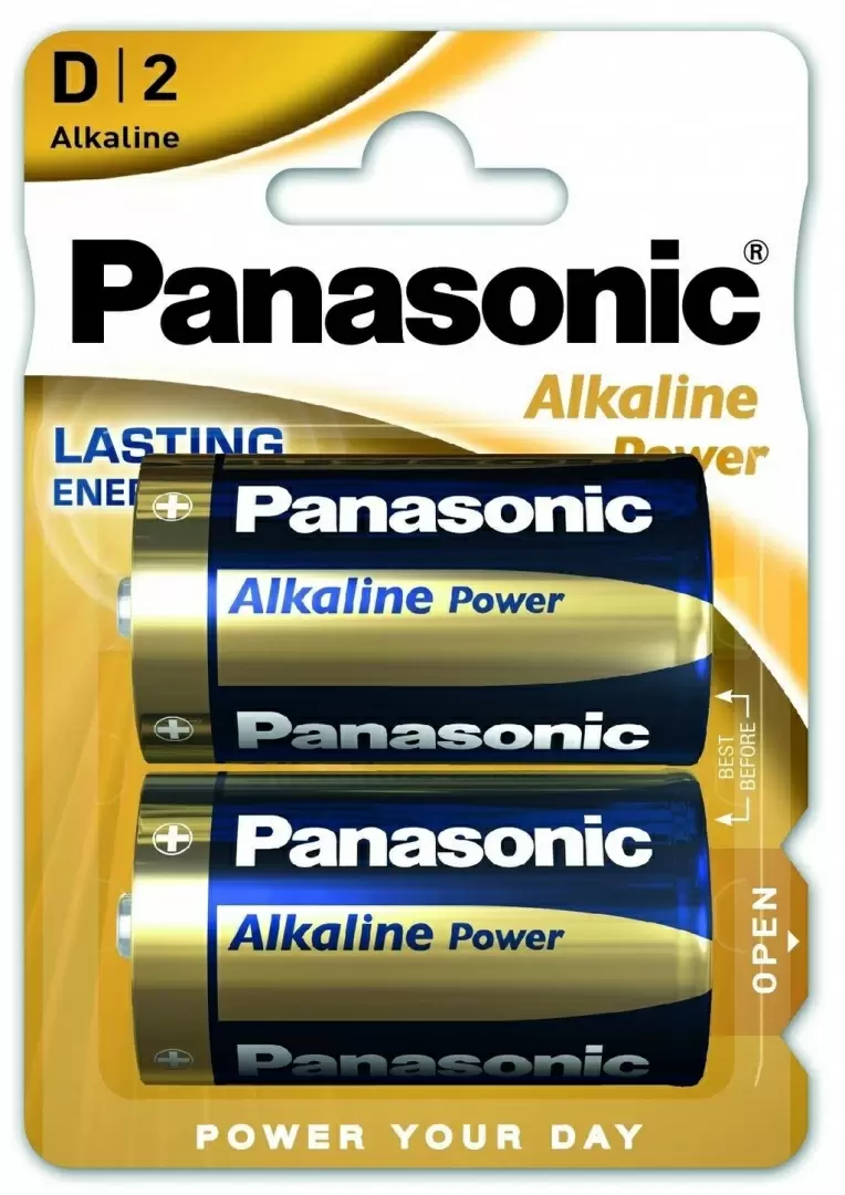 Батарейка Panasonic Alkaline D, 2шт