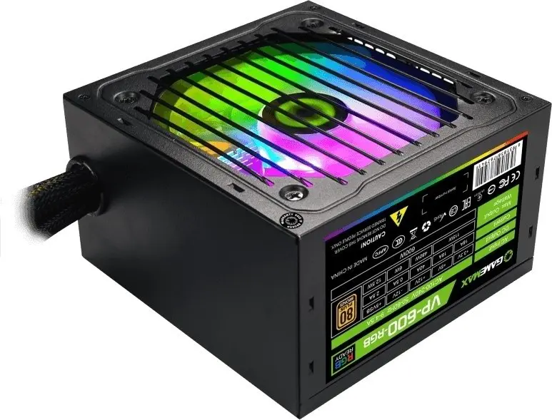 Sursă de alimentare Gamemax VP Gamer RGB VP-600-RGB, 80+ Bonze