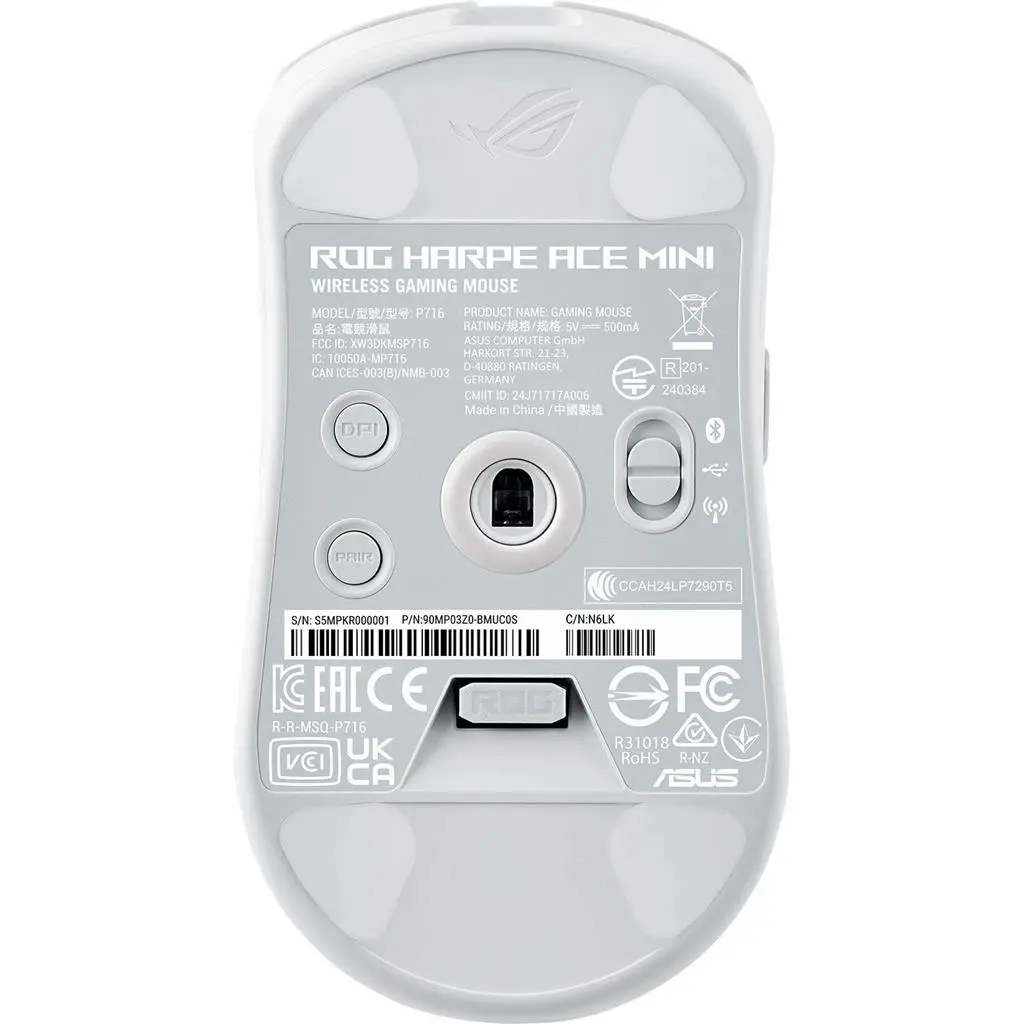 Mouse Asus ROG Harpe Ace Mini White, alb