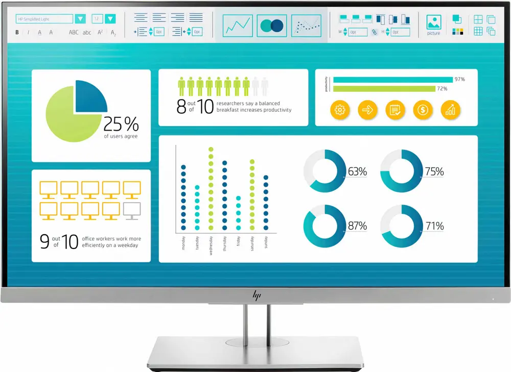 Monitor HP EliteDisplay E273, negru/argintiu