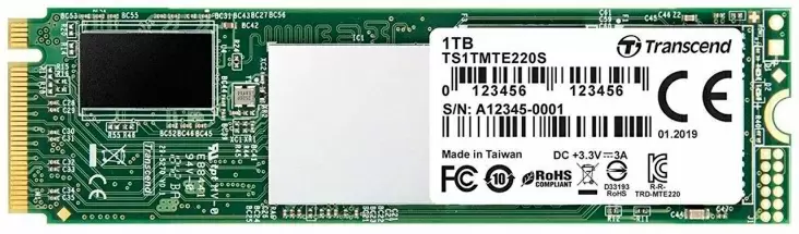 Disc rigid SSD Transcend PCIe SSD220S M.2 NVMe, 1TB