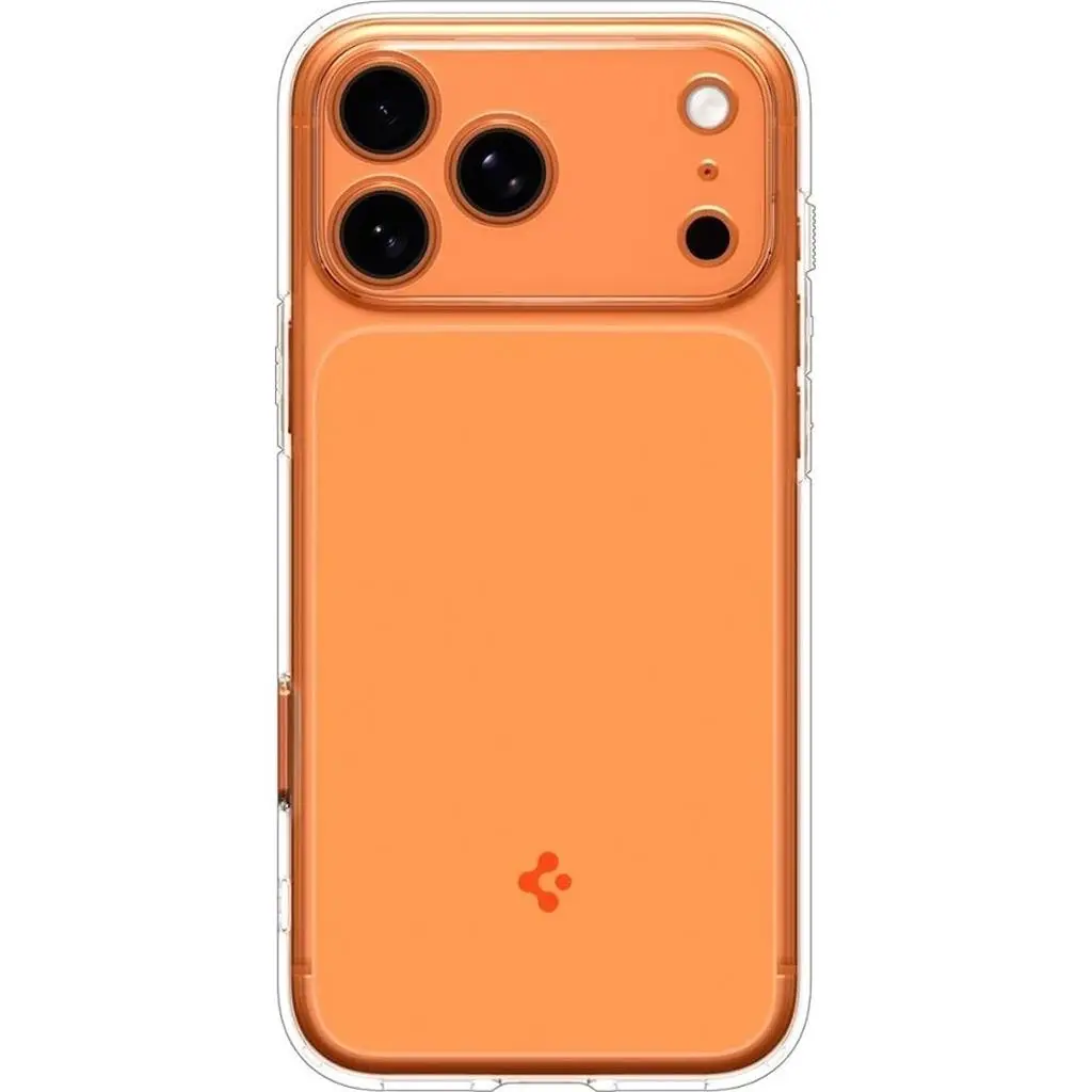 Чехол Spigen iPhone 17 Pro Max Ultra Hybrid T Mag Safe Glossy Orange, прозрачный на tehnoparc.md Чехол Spigen iPhone 17 Pro Max Ultra Hybrid T Mag Safe Glossy Orange, прозрачный