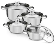 Set vase de gătit Tadar Selva II 8pcs, inox pe tehnoparc.md Set vase de gătit Tadar Selva II 8pcs, inox
