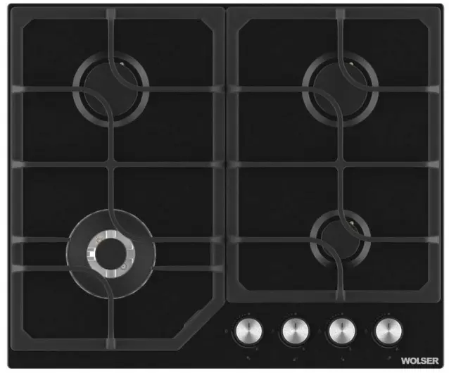 Plită incorporabilă cu gaz Wolser WL-F 6400 GBN Q Eco, negru