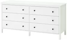 Comodă IKEA Koppang 6 sertare 172x83cm, alb