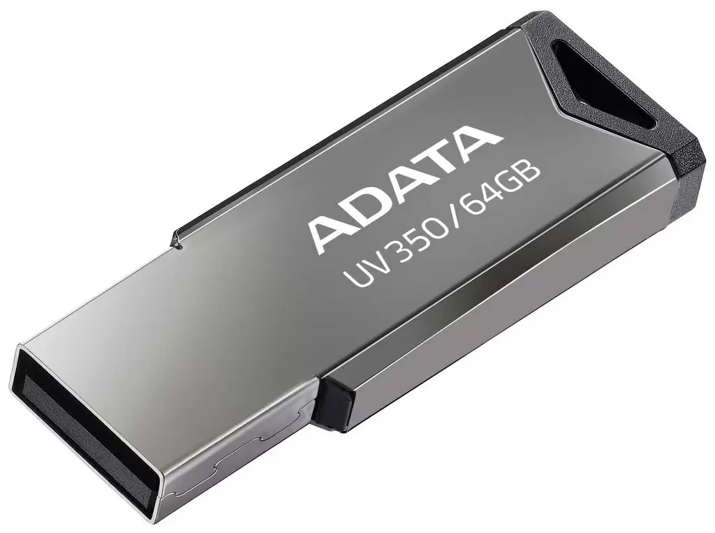 Flash USB Adata UV350 64GB, argintiu