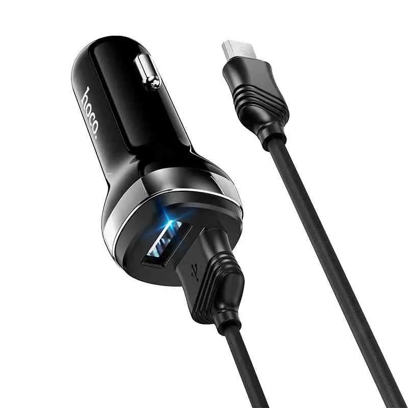 Încărcător auto Hoco Z40 Superior + Micro, negru
