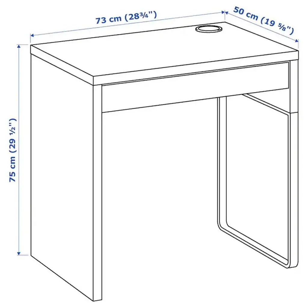 Masă de birou IKEA Micke 73x50cm, negru-maro