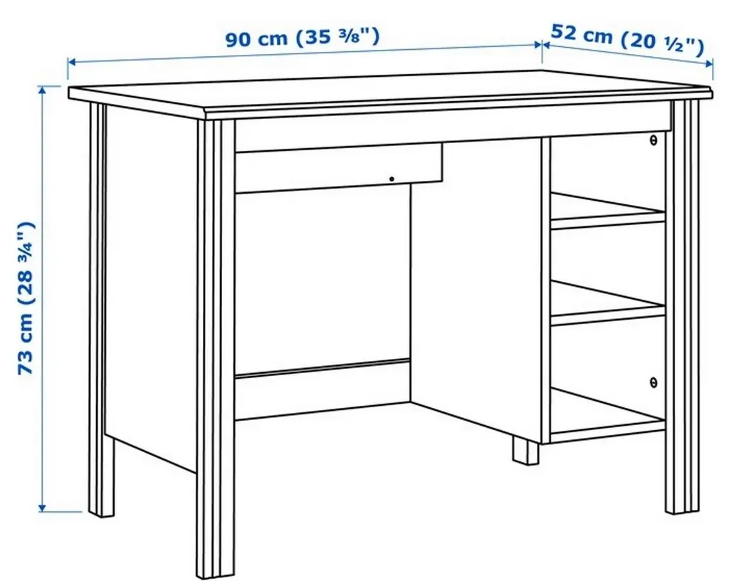 Masă de birou IKEA Brusali 90x52cm, alb