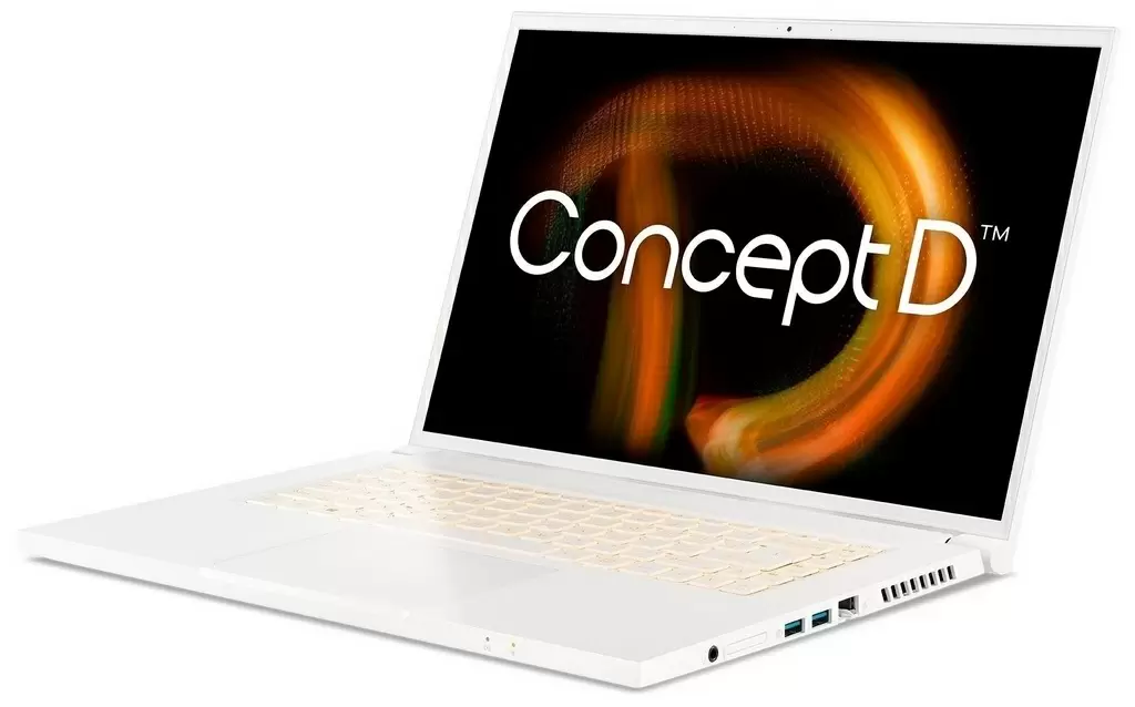 Ноутбук Acer ConceptD 3 NX.C6TEU.003 (16.0"/WUXGA/Core i7-11800H/16GB/1024GB/GeForce RTX 3050Ti 4GB GDDR6/W11H), белый