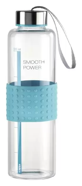 Sticlă de apă Xavax Smooth Power 0.5l Turquoise, transparent
