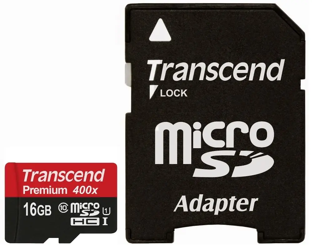 Карта памяти Transcend Premium 400x microSDHC UHS-I + SD adapter, 16GB на tehnoparc.md Карта памяти Transcend Premium 400x microSDHC UHS-I + SD adapter, 16GB